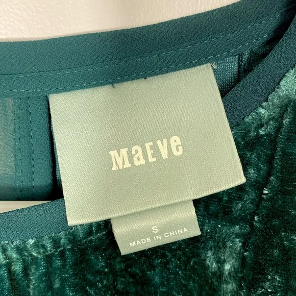 Maeve Green Velvet Blouse - Picture 11 of 11